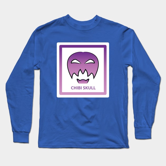 Chibi Skull 6 Purple Long Sleeve T-Shirt by Ian2Darts